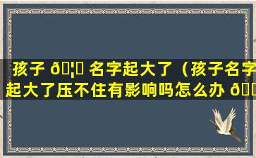 孩子 🦊 名字起大了（孩子名字起大了压不住有影响吗怎么办 🐧 ）